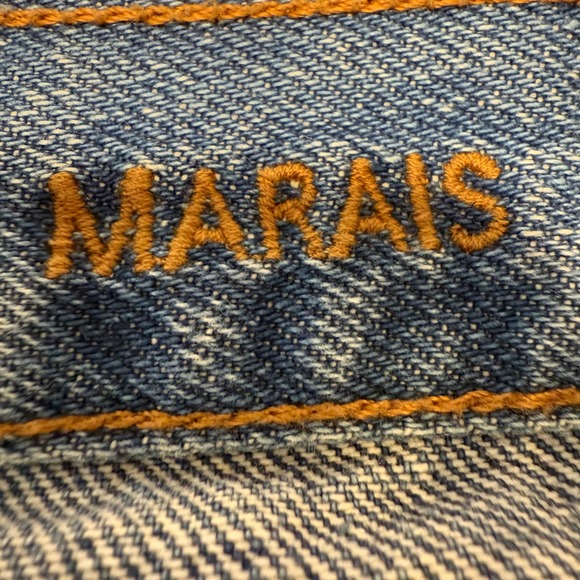 Rouje Paris Marais Denim Jeans Indigo Blue High Waist Button Fly Straight Leg 27 - Picture 6 of 11